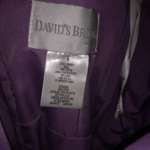David’s Bridal lavender purple halter bridesmaid dress - Picture 5 of 6